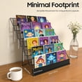thumbnail image 6 of Book Display Rack, 6 Tier Wire Countertop Rack, Tabletop Magazine Display Racks, Wide Wire Magazine Rack, Comic Book, Book Signing Rack,for Library Classroom Picture Literature Brochure, 6 of 9
