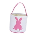 thumbnail image 2 of jifeng Seaux de Lapin de Pâques Sac à Main Sac de Rangement Pâques pour Garçon Fille Queue Queue Rose, 2 of 9