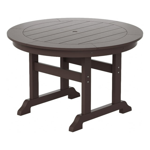 Paradise Table à Manger Ronde en Plastique HDPE 47 Pouces pour Extérieur