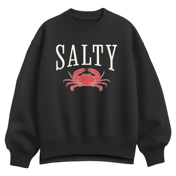 Instant Message - Salty Crab Oversized Fleece Crew Sweatshirt