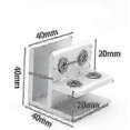 thumbnail image 2 of Set Of 4 90 Glass Clamps For Fixing Glass On Two Sides For Shower Panels, Shower Tables And Panels 10 To 12 Mm - Ri, 2 of 4