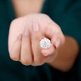 thumbnail image 4 of Statement Moissanite Ring for Women (2.25 CT, D-VS1 Quality), 18K White Gold, US 10.25, 4 of 7