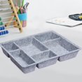 thumbnail image 6 of CoudarTitie Felt Drawer Organizer Tray Holder 6 Grids for Pantry Kitchen Office Supplies Light Gray, 6 of 9