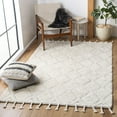 thumbnail image 2 of SAFAVIEH Casablanca Vasil Diamond Wool Area Rug, Ivory, 5' x 8', 2 of 7