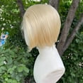 thumbnail image 6 of 613 Blonde Short Bob Cut Synthetic Lace Front Wigs for Women Cosplay Wigs, 6 of 7