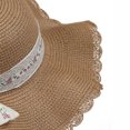 thumbnail image 4 of QSAWXQZ Women's Straw Sun Hat Wide Brim Bow Ribbon Beach Hat for Vacation Free Size, 4 of 5