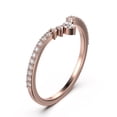 thumbnail image 2 of Wedding Band 0.28ct Pear and Round Cut Diamond Moissanite Ring 10K rose gold, 2 of 4