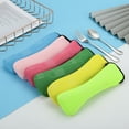 thumbnail image 4 of Walbest Zipper Tableware Bag Portable Wear-resistant Fabric Tableware Spoon Fork Storage Pouch(Not Included Tableware), 4 of 7