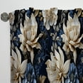 thumbnail image 6 of Designart "Deep Blue And White Daisy In Tranquility III" Floral Room Darkening Curtain Panel, 6 of 6