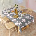 thumbnail image 4 of Footballs with Bows Pattern Rectangle Tablecloth 60"x102",Waterproof Polyester Rectangle Table Cloth, Wipeable Spillproof Polyester Tablecloth for Dining, Camping, Indoor and Outdoor, 4 of 6