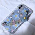 thumbnail image 3 of Art wavy blue flower Strawberry cute silicone soft back case for iphone 14 x xr 7 8 plus 13 15 promax 11 12 mini xsmax phone box, 3 of 5