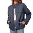 thumbnail image 2 of Puntoco señoras invierno manga larga Color sólido cuello alto chaqueta abrigo top Puntoco Puntoco-1184, 2 of 5