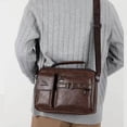 thumbnail image 4 of Bolso de hombro Bolso bandolera para hombre Bolso de negocios para hombre Bolso de cuero suave para hombre Bolso cruzado informal Bolso colgante de gran capacidad, 4 of 5