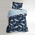 thumbnail image 2 of Dream Factory Sharks Twin 2 Piece Mini Comforter Set, Printed Pattern, Polyester, Cotton, Navy, Child, Unisex, 2 of 7