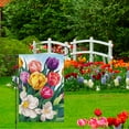 thumbnail image 2 of VOCHIC Spring Floral Garden Flag 12x18 Double Sided Vertical Burlap, Floral Flower Welcome Garden Yard House Flags for Seasonal Outside Outdoor Spring Summer Decoration (ONLY FLAG), 2 of 7