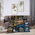 thumbnail image 3 of Fishing Blanket, Fathers Day Blanket, Fishing Lovers Gifts for Men, Fish Gifts Blanket for Fisherman/Husband/Dad/Grandpa, Fisherman Gifts Birthday for Men Christmas Blankets 50"x60", 3 of 6