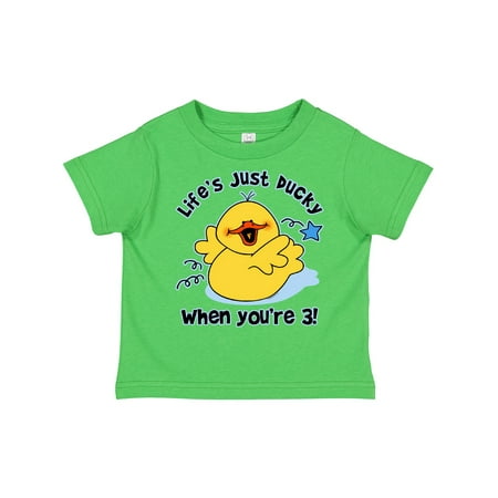 

Inktastic Life s Ducky 3rd Birthday Gift Toddler Boy or Toddler Girl T-Shirt