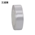 thumbnail image 3 of \(25 Yards/Roll\) Silk Satin Ribbons Gift Wrapping Decoration Christmas Ribbons DIY Handmade Supplies Ribbon 6/10/15/20/25/40/50mm White 2.5cm, 3 of 9