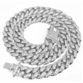 thumbnail image 4 of Gold Silver Stainless Steel Cuban Curb Chain Men Women Necklace Bracelet 12MM, 4 of 6