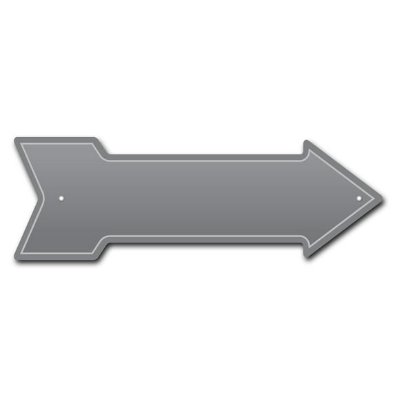 SignMission P-ARROW12-999839 36 in. Gray Arrow Sign