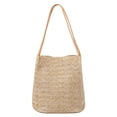 thumbnail image 4 of Gustave Women's Straw Woven Beach Bag Large Capacity Boho Shoulder Tote Bag Summer Bucket Handbag Purses for Casual, Travel, Shopping (Dark Beige), 4 of 9