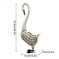 thumbnail image 3 of Wrought Iron Animal Painted Peacock Garden Statues With Solar Lights For Courtyard Balcony Decor, 3 of 13