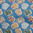 thumbnail image 1 of oneOone Cotton Poplin Medium Blue Fabric Food Quilting Supplies Print Sewing Fabric By The Yard 56 Inch Wide, 1 of 4