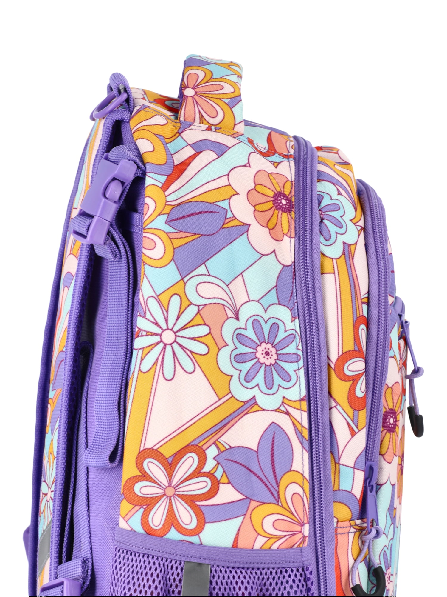 Wonder Nation Girls' Adaptive 17" Daisy Dreams Backpack, Purple