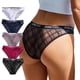 thumbnail image 3 of Bragas de encaje de M-2XL para mujer, ropa interior Sexy de cintura baja, malla hueca, bragas geométricas, 3 of 4