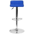thumbnail image 6 of Flash Furniture Contemporary Blue Vinyl Adjustable Height Barstool with Quilted Wave Seat and Chrome Base, 6 of 6