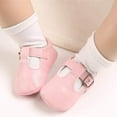 thumbnail image 2 of Baby Girl Mary Jane Flats Lace Bow Non-Slip Soft Sole Newborn First Walker Wedding Princess Party Dress Shoes, 2 of 6