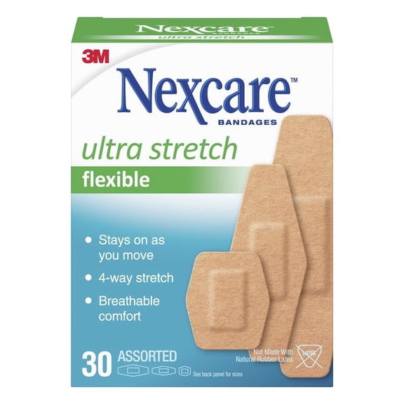 Nexcare Ultra Stretch Bandages, Assorted 576-30PB