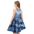 thumbnail image 4 of Abcomgle Girls Summer Dress Size 14-16 Casual Halter Neck Sleeveless Midi Dress Floral Print A-line Sundresses Holiday Swing Skirt 3-4 Years,Royal Blue, 4 of 7