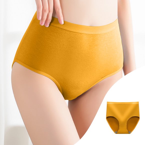 YUTK Matching Underwear in Clearance Women's Underwear Panties Brief Panties for Women Women's High Waisted Underwear Comfy Underwear for Women Underware Women Yellow Xxl
