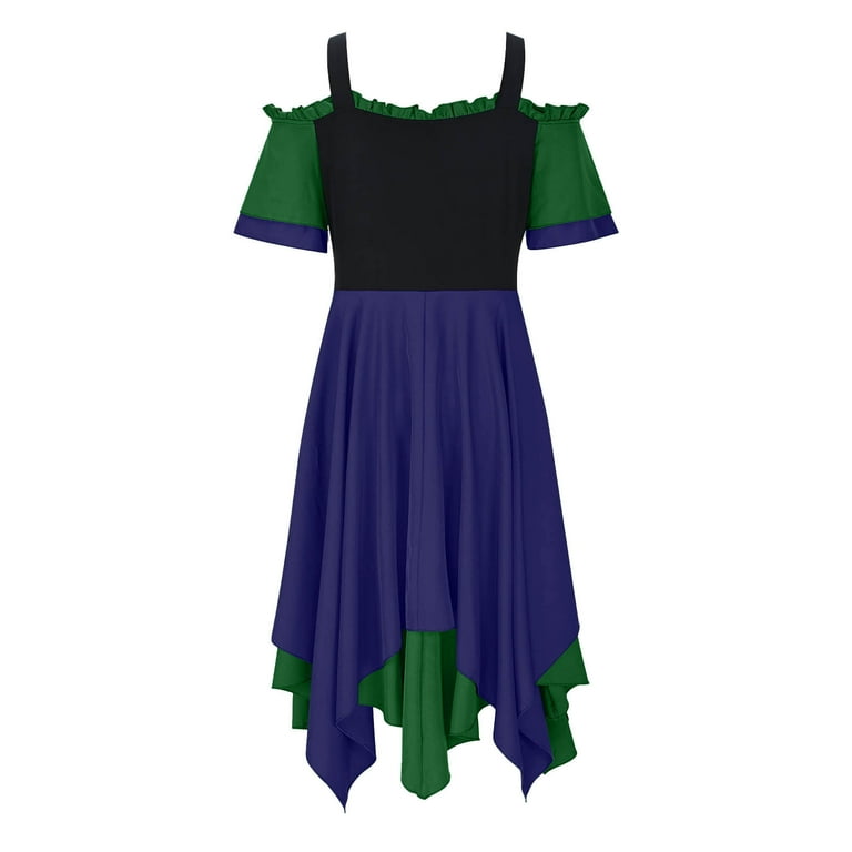 Youyipin Womens Boho Dress Plus Medieval Renaiss Ance Costume Cold Shoulder  Ruffles Layered Lace-Up Underbust Corset Dresses For Women - Walmart.com