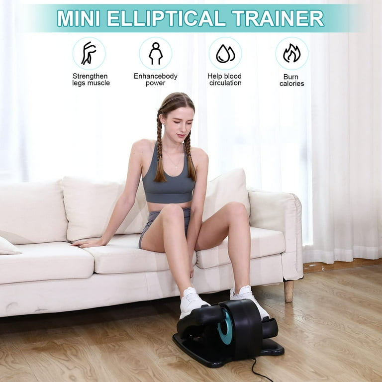 PROHIKER Under Desk Elliptical Machine, Electric Seated Pedal Exerciser, Mini Ellipse Leg Exerciser with Remote Control, LCD Display, Forward & PROHIKER Under Desk Elliptical Machine, Electric Seated Pedal Exerciser, Mini Ellipse Leg Exerciser with Remote Control, LCD Display, Forward &