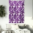 thumbnail image 3 of Mauve Decor Tapestry, Unusual Vivid Allium Flower Petals Design Hippie Wild Victorian Peony Artwork, Wall Hanging for Bedroom Living Room Dorm Decor, 60W X 80L Inches, Purple White, by Ambesonne, 3 of 5