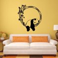 thumbnail image 4 of Panda durmiendo pegatina de pared de bambú PVC extraíble Animal tatuaje papel pintado habitación de niños dibujos animados arte calcomanías Inevent JJ11709-00, 4 of 4