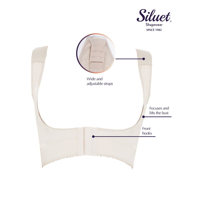 Siluet SilA2010 Fajas Colombianas Posture Corrector Shapewear Top Back  Shaper with Support Bra 