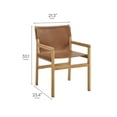 thumbnail image 3 of Sonora   Leather Dining Chair in Chestnut Tan, 3 of 10