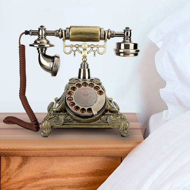 Dial giratorio clásico de resina epoxi, decoración de teléfono europea arcaica vintage para una vida artística elegante