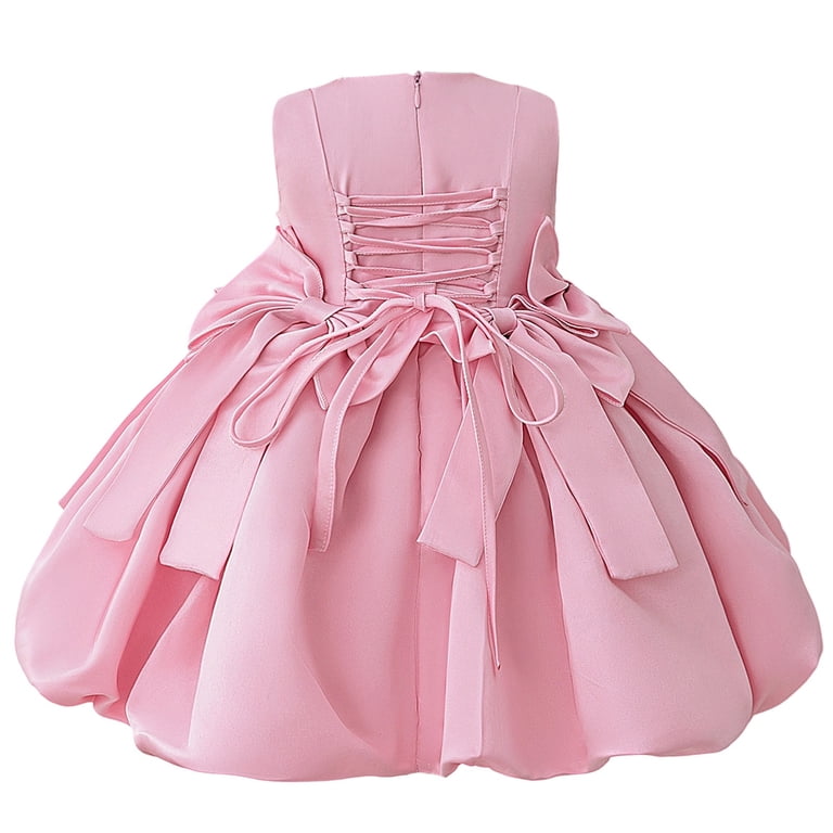 Fyduu Baby Girls Formal Dresses Party Birthday Flower Girl Wedding Gown Satin Vest Dress For Dresses Casual Sundress Comfort Sport Wear 9-12 Months Fyduu Baby Girls Formal Dresses Party Birthday Flower Girl Wedding Gown Satin Vest Dress For Dresses Casual Sundress Comfort Sport Wear 9-12 Months