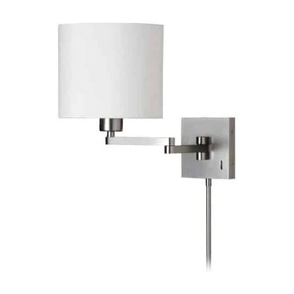 Dainolite Swing Arm Wall Lamp - Satin Chrome