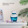 thumbnail image 5 of MUKTIVE Cross Urn for Human Ashes Adult Female - Tiny Cremation Urns for Human Ashes Adult - 3 Inch Keepsake Urns for Burial Remains - Blue Small Urn for Grandma, 5 of 7