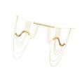 thumbnail image 1 of facefd Pretty Statement Harness Necklace Tassel Shoulder Shoulder Chain Body Chain Bikini Jewelry, 1 of 9