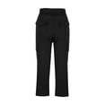 thumbnail image 3 of Girls Wide Leg Cargo Pants Size 10-12 Drawstring High Waist Sweat Pants Flap Pocket Hiking Trousers 7T, 3 of 6