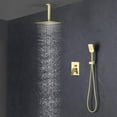 thumbnail image 3 of Kibi Cube Pressure Balanced Ceiling Mounted 2-Function Shower System with Rough In Valve, 3 of 3