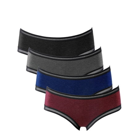 

Charmo Women 4 Pack Lace Bikini Panties Smooth Nylon Hipster Underwear Briefs