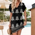 thumbnail image 5 of LWavelet Plus Size Summer Dresses for Women Casual Short Sleeves A Line Midi Dress Black 2XL, 5 of 6