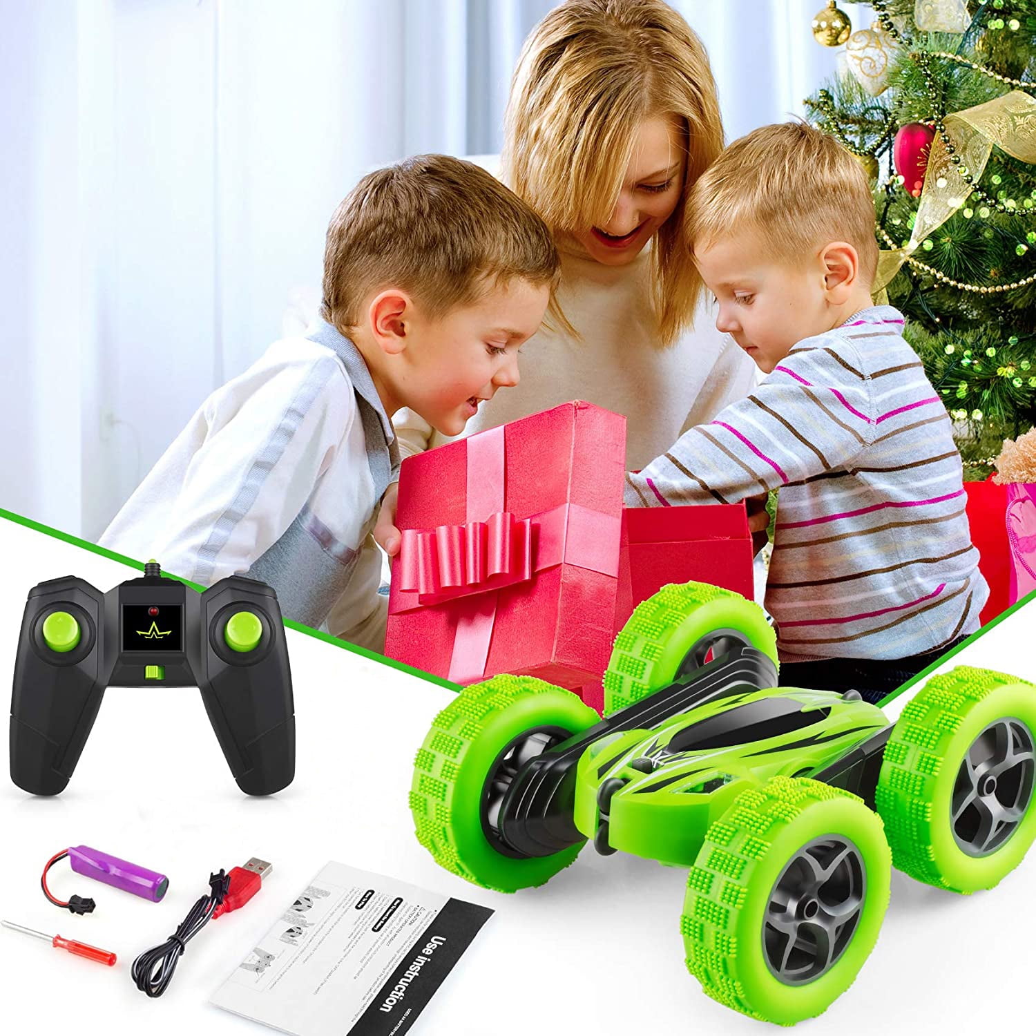 Remote Control Car RC Car Stunt Cars, Toys for 4 5 6 7 8 9 Year Old Boys